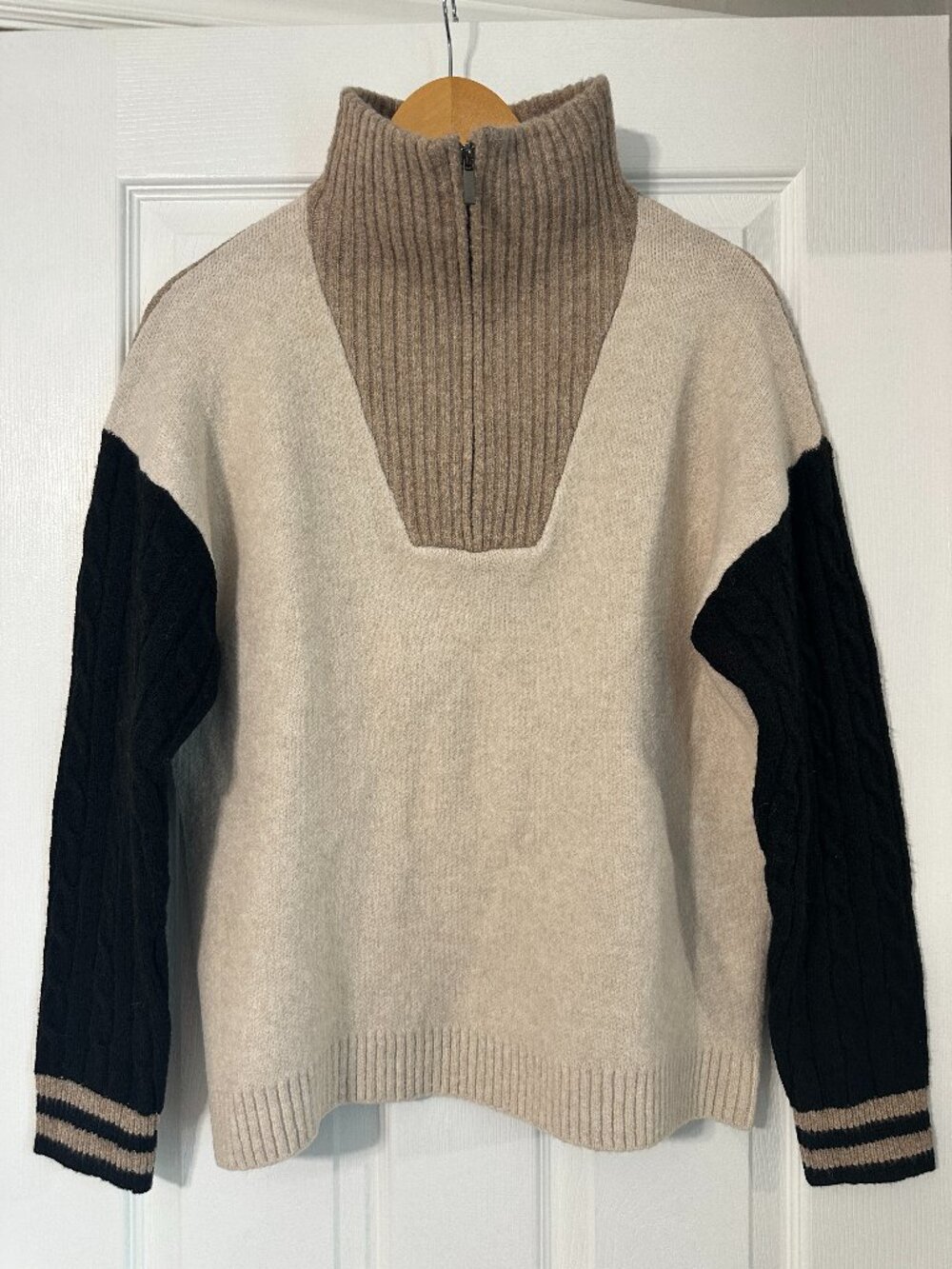 John + Jenn Colour Block 1/4 Zip Sweater